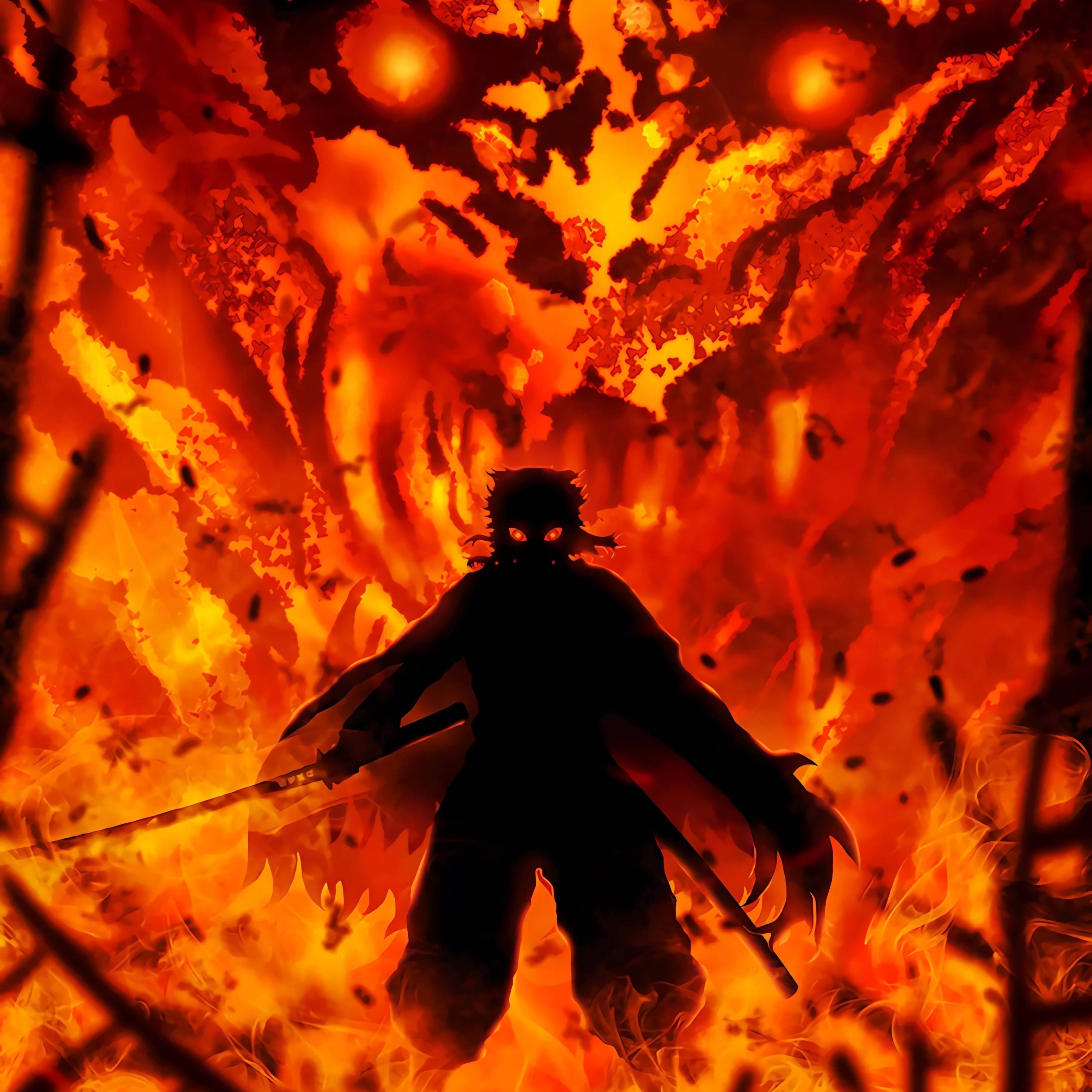 Demon Slayer Fire Wallpaper Free Demon Slayer Fire Background