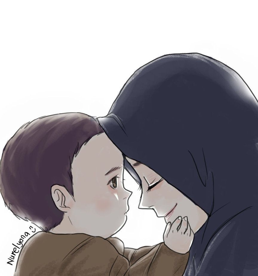 Mother. Mother and child drawing, Islamic cartoon, Baby cartoon