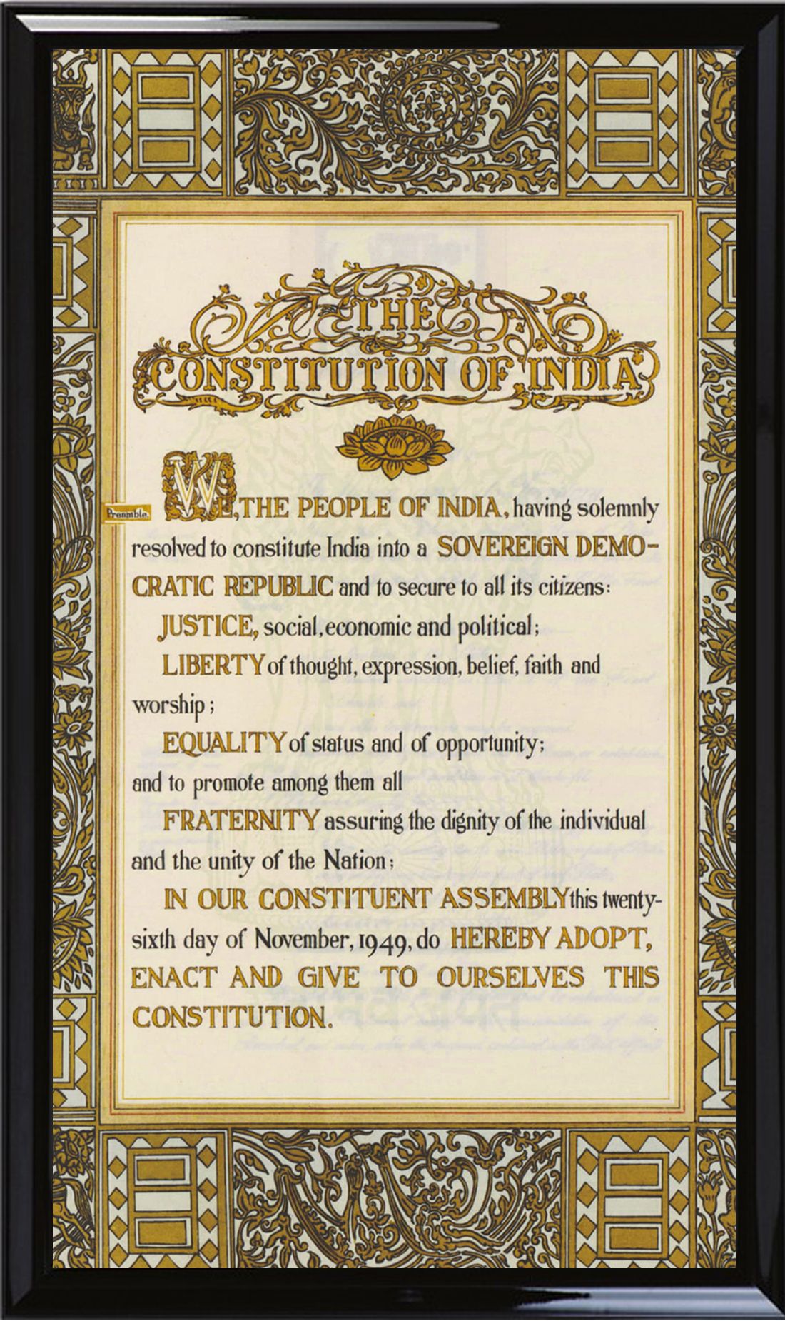 Most Popular Indian Constitution Preamble HD Image