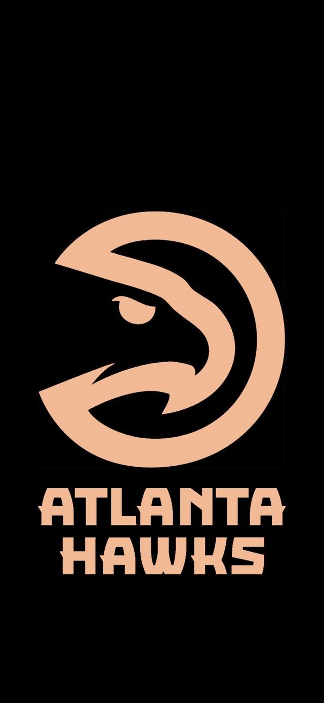 I wanted a phone wallpaper with the Hawks logo in the peachtree color so I made one. Feel free to use my fellow Hawker. Hawk logo, Atlanta falcons wallpaper, Hawk