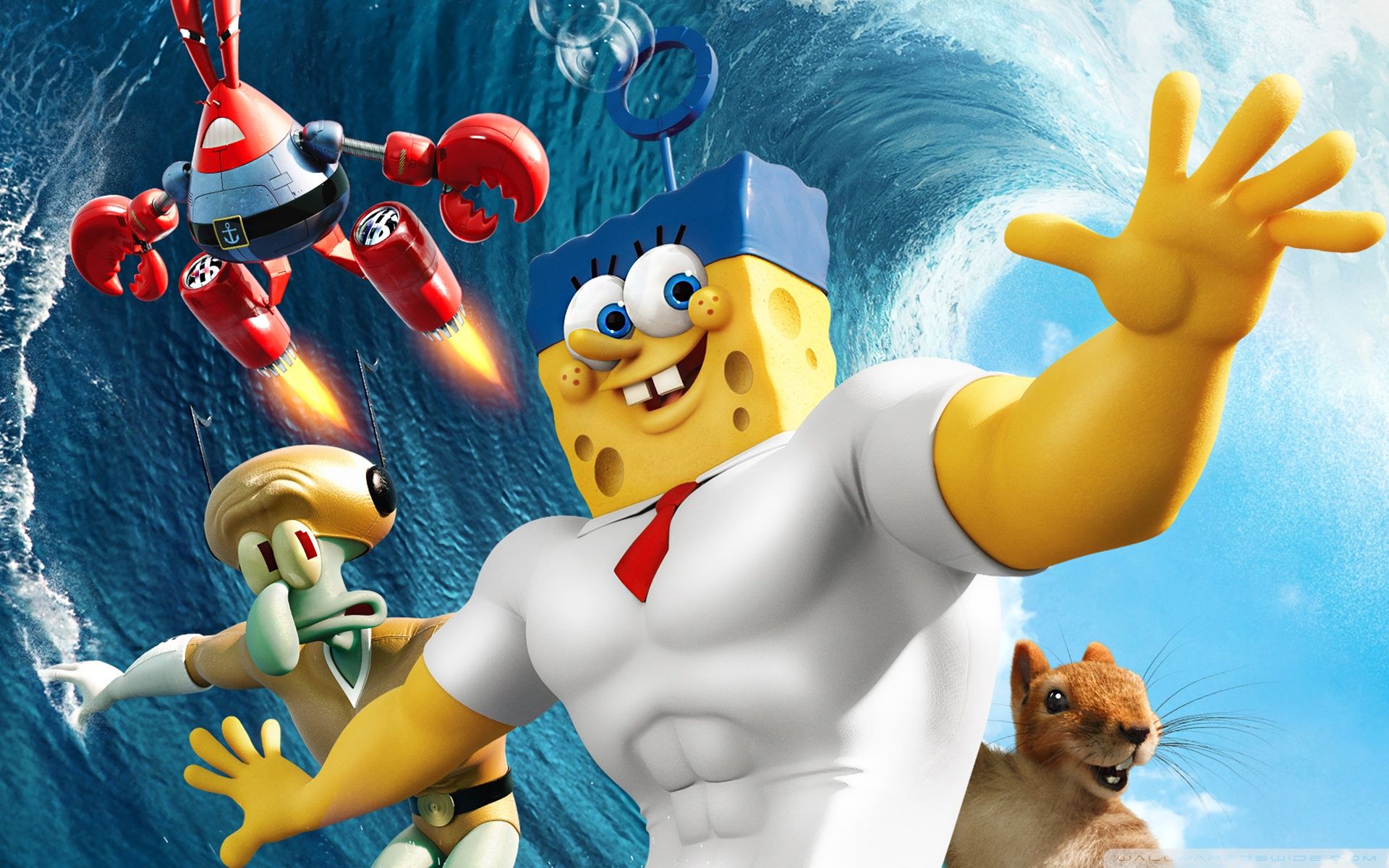 The SpongeBob Movie Sponge Out of Water 2015 Ultra HD Desktop Background Wallpaper for 4K UHD TV, Tablet