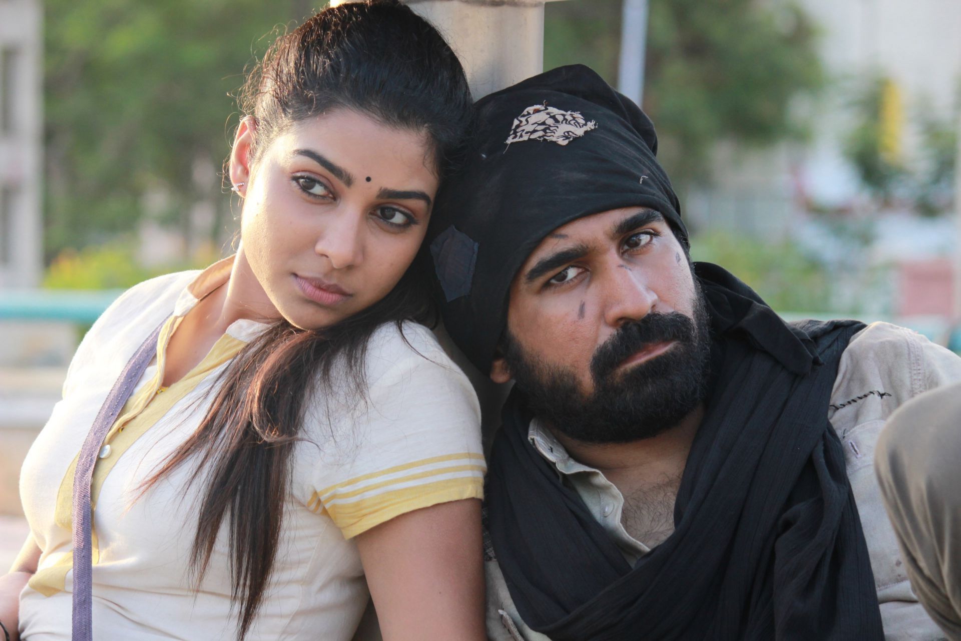 Vijay Antony And Santa Titus Photo In Pichaikkaran Movie