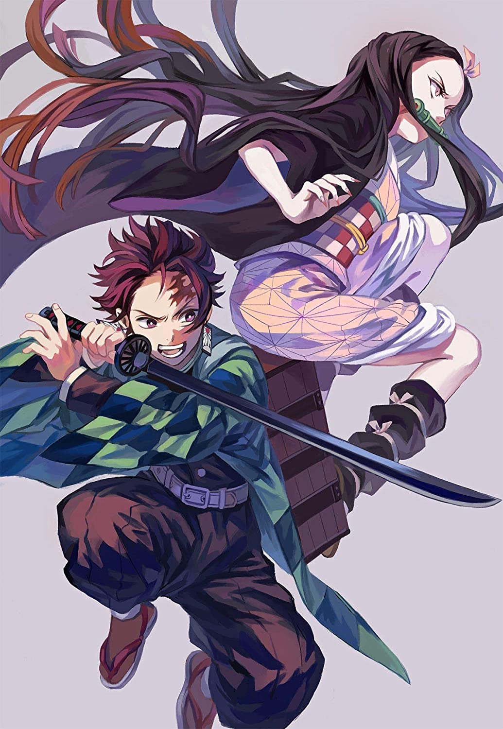 Demon Slayer Wall Print Japan Anime Wall Decor Wallpaper Wall Accessories Wall Art: Handmade