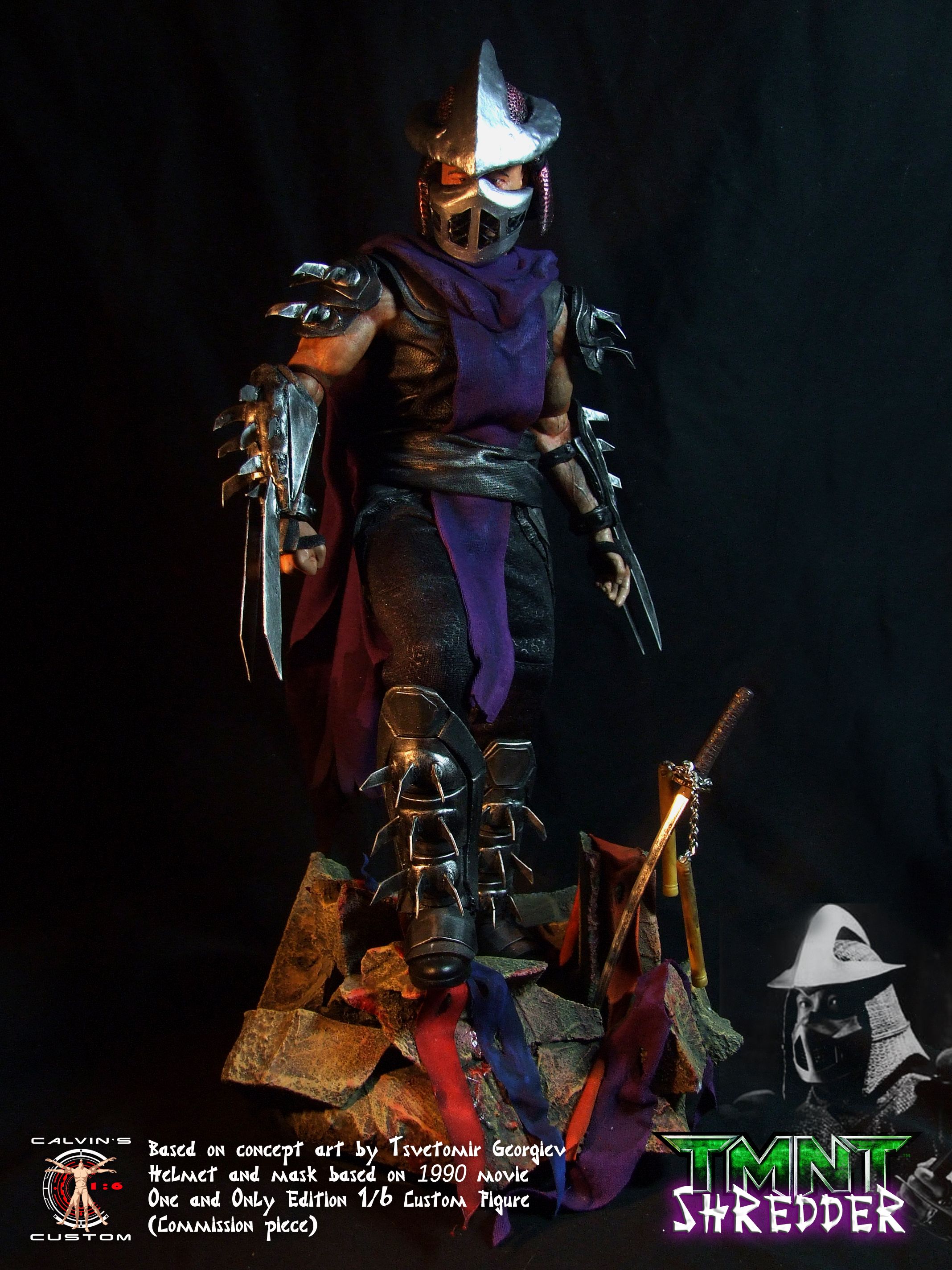 Calvin's Custom 1 6 One Sixth Scale TMNT Shredder Custom Figure Mutant Ninja Turtles Foto