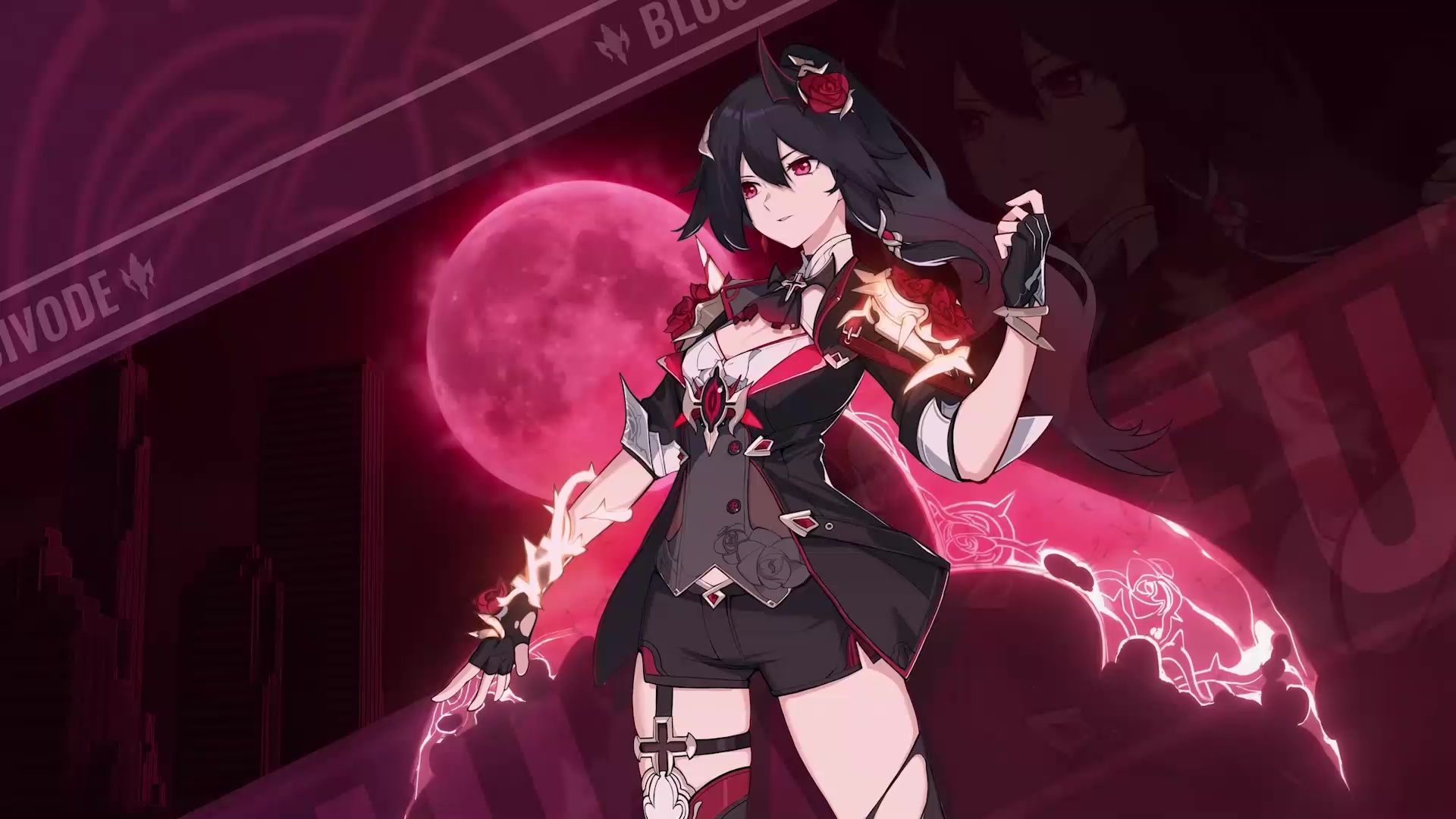 Fu Hua Blood Moon Honkai Impact 3rd Live Wallpaper