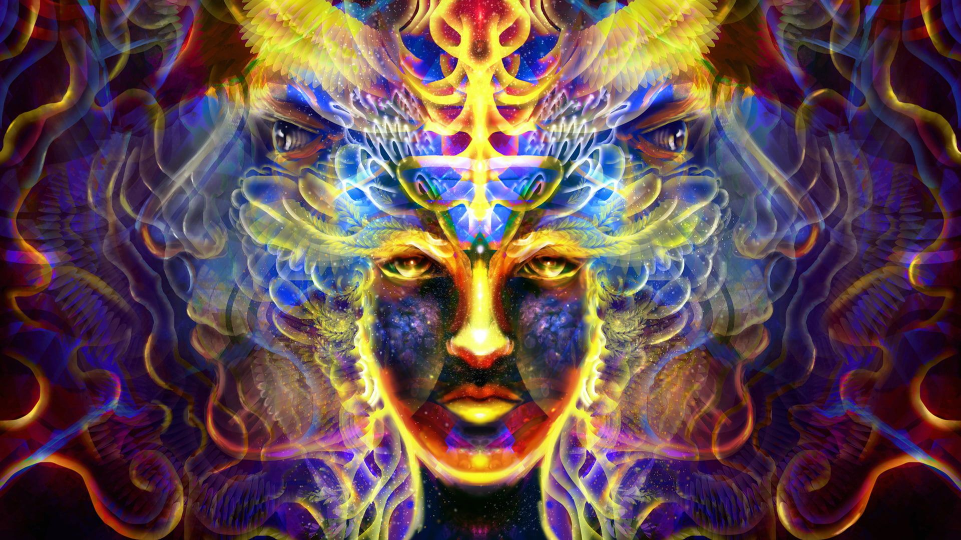 Trippy wallpaper, psychedelic, colorful, fractal, front view, portrait • Wallpaper For You HD Wallpaper For Desktop & Mobile