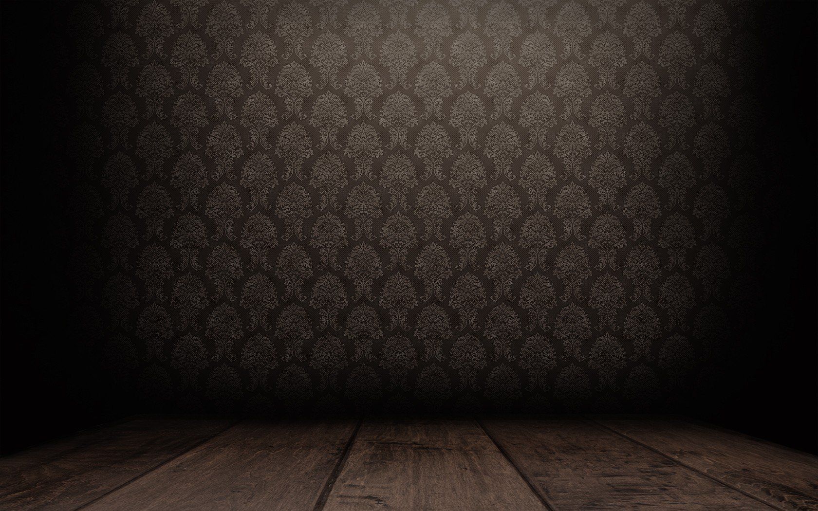 Wallpaper, 1680x1050 px, background, brown, burn, dark, darker, depth, empty, field, floor, manipulation, of, patterns, perspective, photo, room, tranquillity, wood 1680x1050