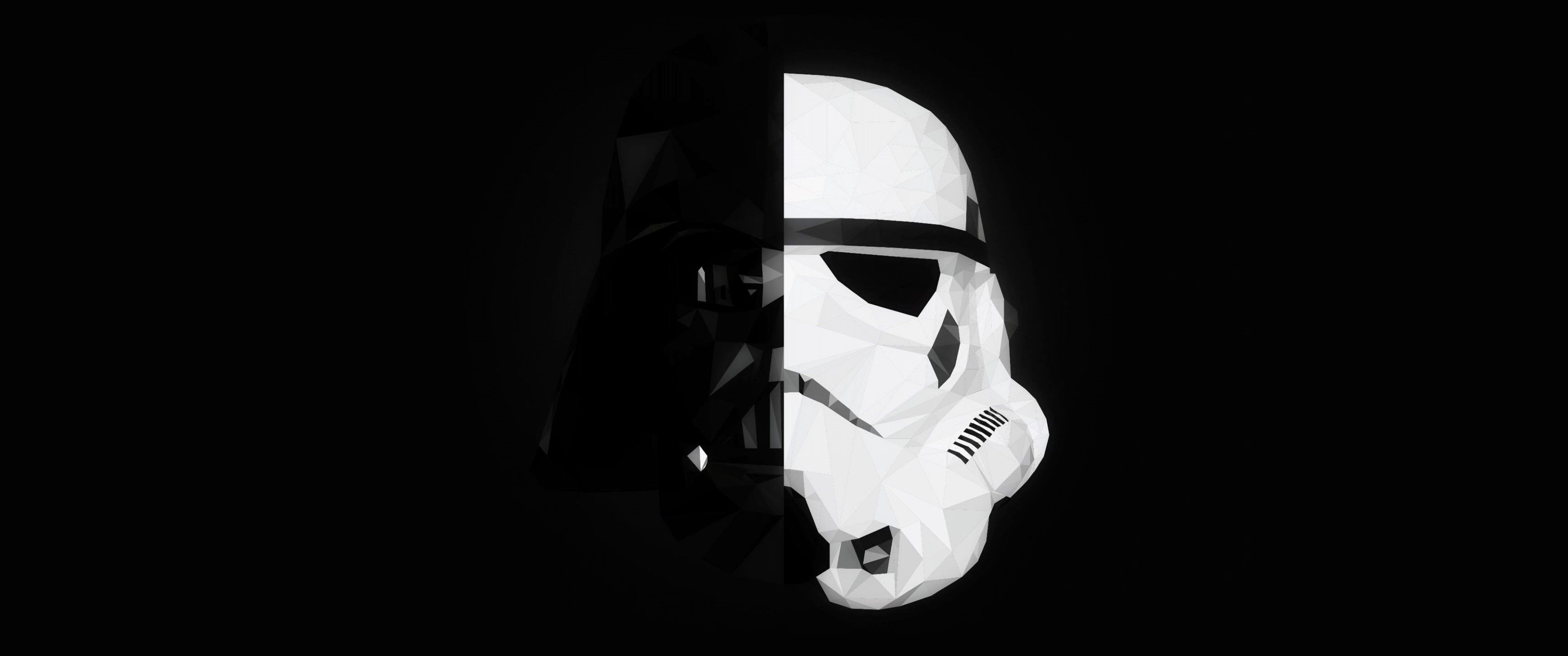 stormtrooper, #Darth Vader, #Star Wars, #mask, #splitting. Dual screen wallpaper, Darth vader wallpaper, Star wars awesome