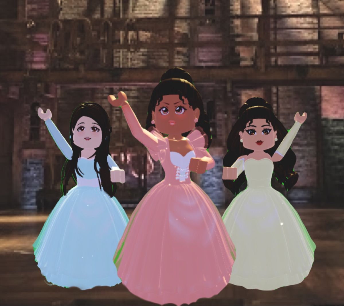 The Schuyler Sisters in Royale High. And peggy, Roblox picture, Cute tumblr wallpaper