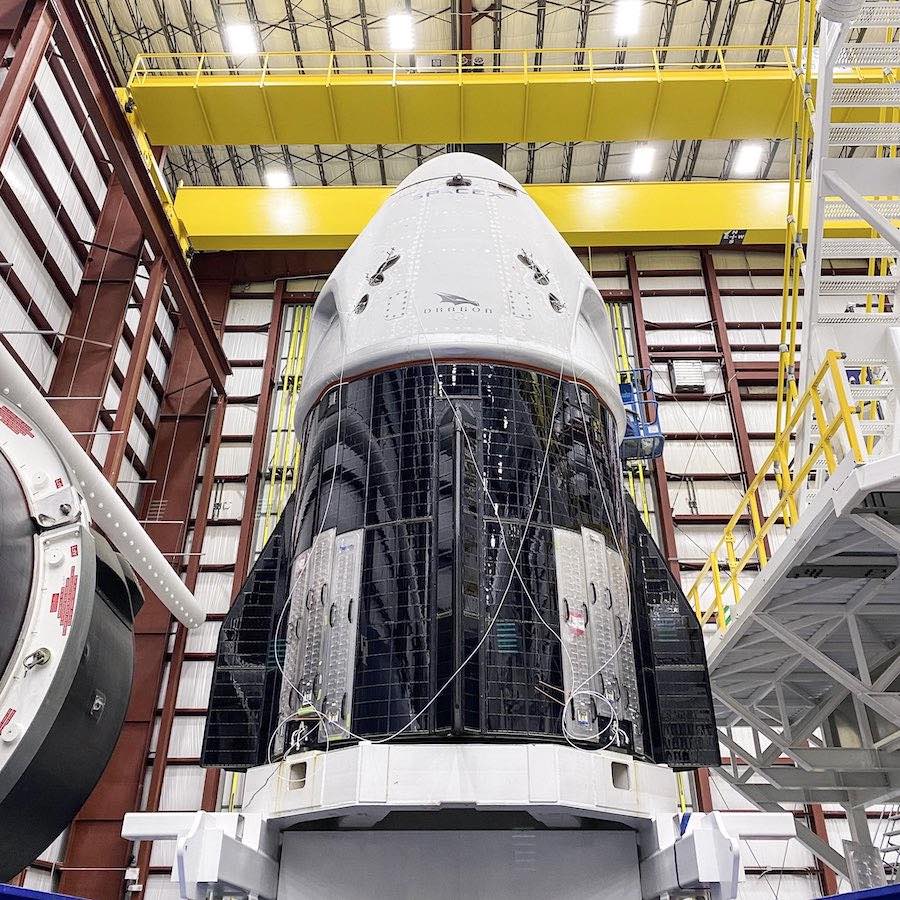 Photos: Crew Dragon mated with Falcon 9 rocket