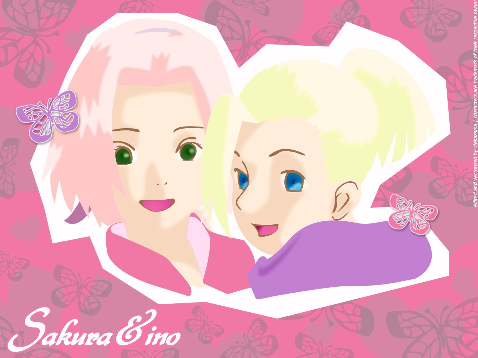 Naruto Wallpaper: Sakura's & Ino's Childhood :)