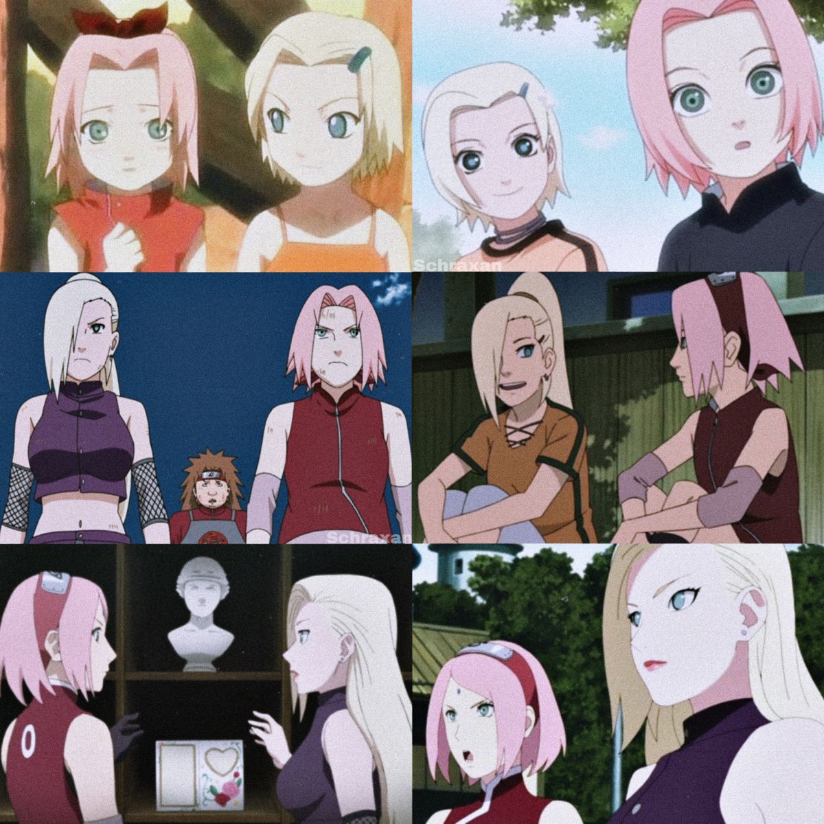 Yamanaka ino and haruno sakura