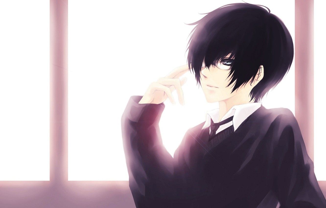 Wallpaper anime, window, guy, Katekyo Hitman REBORN!, Hibari Kyoya, Hibari Kyoya image for desktop, section сёнэн