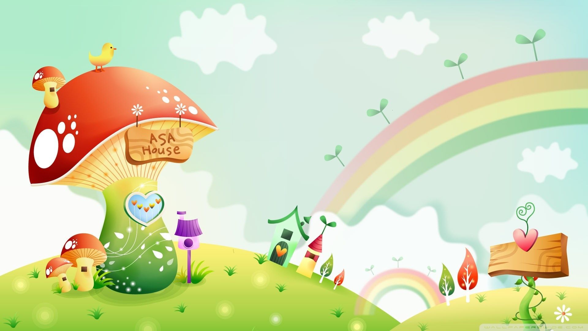 Hello Spring Desktop Background HD. Best HD Wallpaper. Cartoon wallpaper, Wallpaper image hd, Rainbow wallpaper