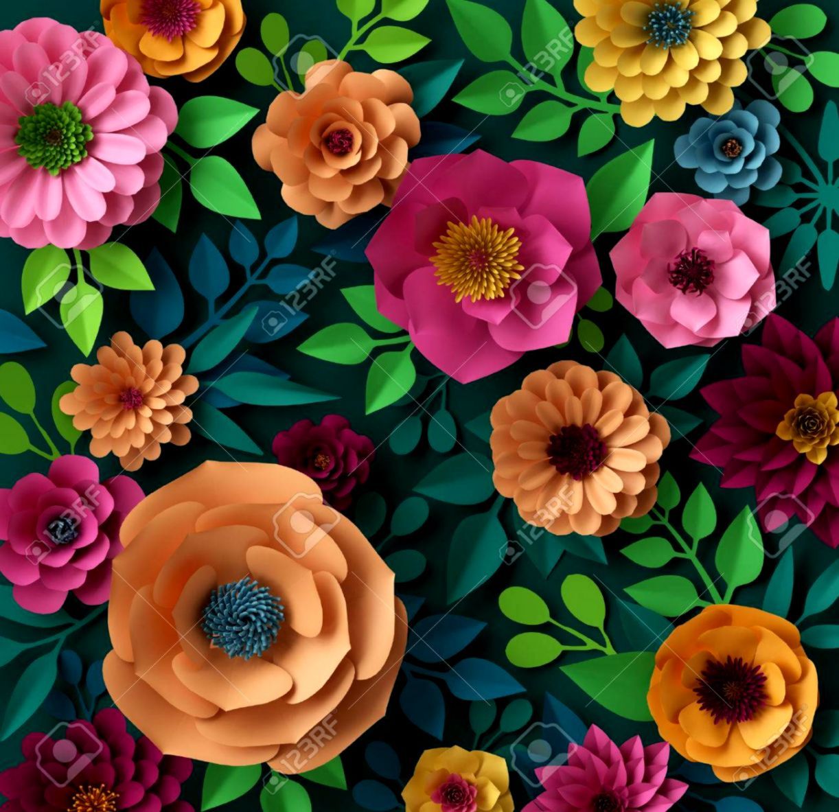 Flower Colorful 3D Wallpaper