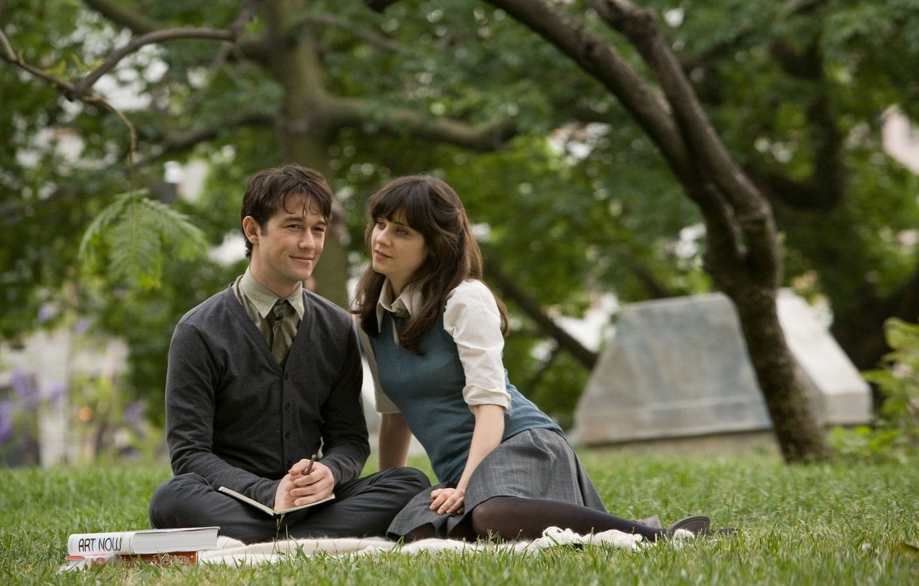 Wallpaper Grass, Look, Park, Tree, Mood, 500 Days Of Summer, Joseph Gordon Levitt, Zooey Deschanel, (500) Days Of Summer Image For Desktop, Section фильмы