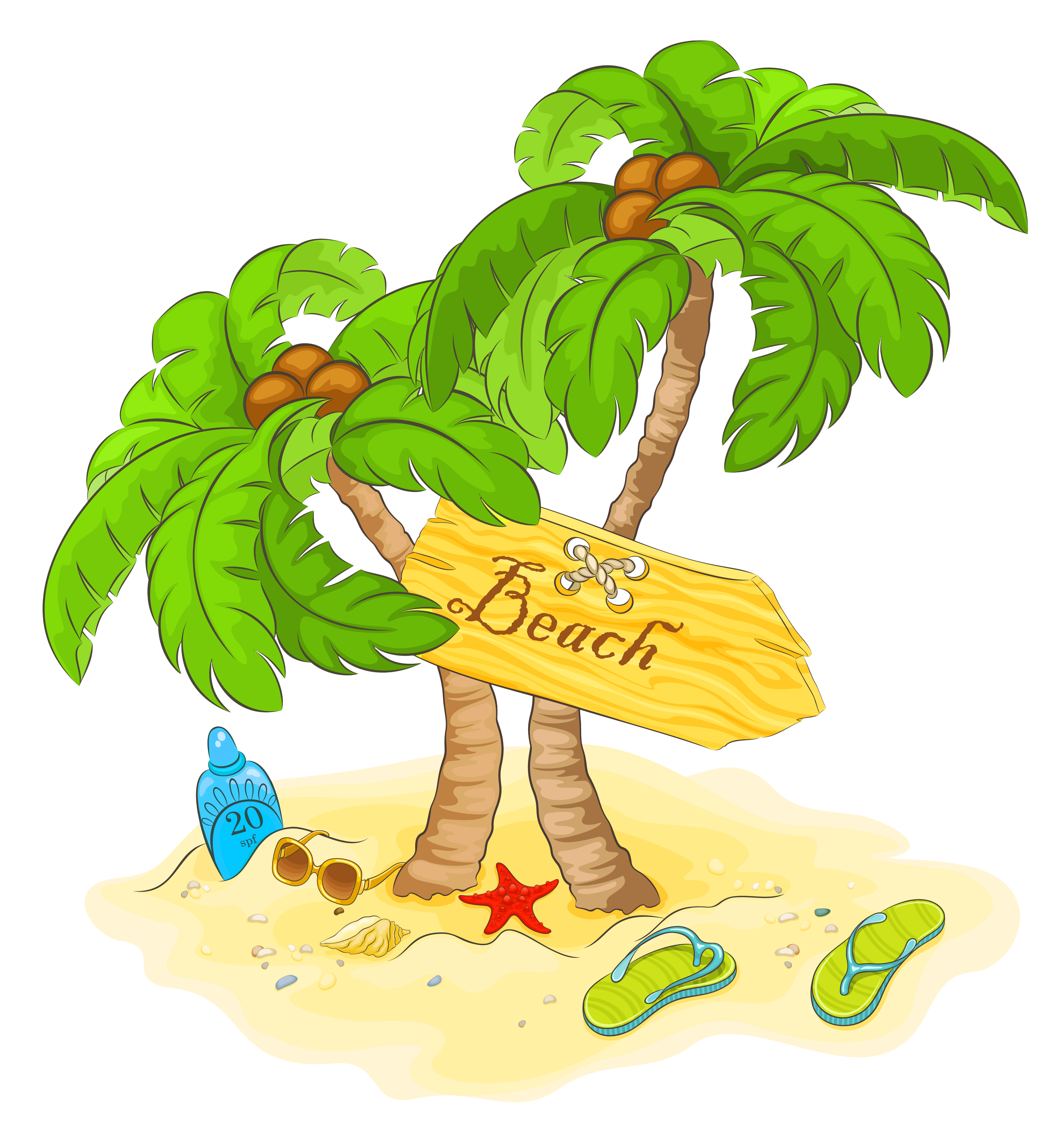 Transparent Beach Palm Decor PNG Clipart Quality Image And Transparent PNG Free Clipart