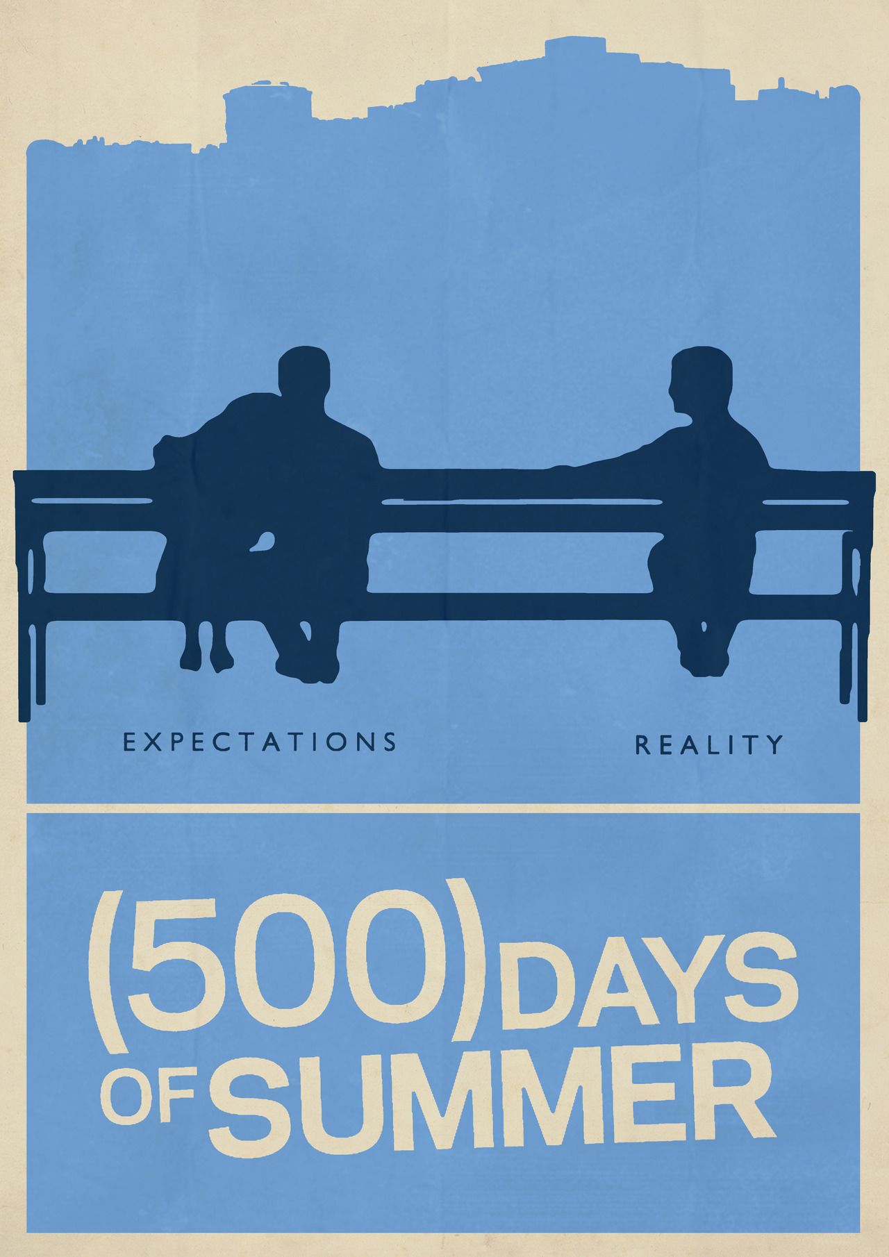 500) Days of Summer by Roars Adams. Carteles de cine minimalistas, Carteles de cine, Carteles de películas
