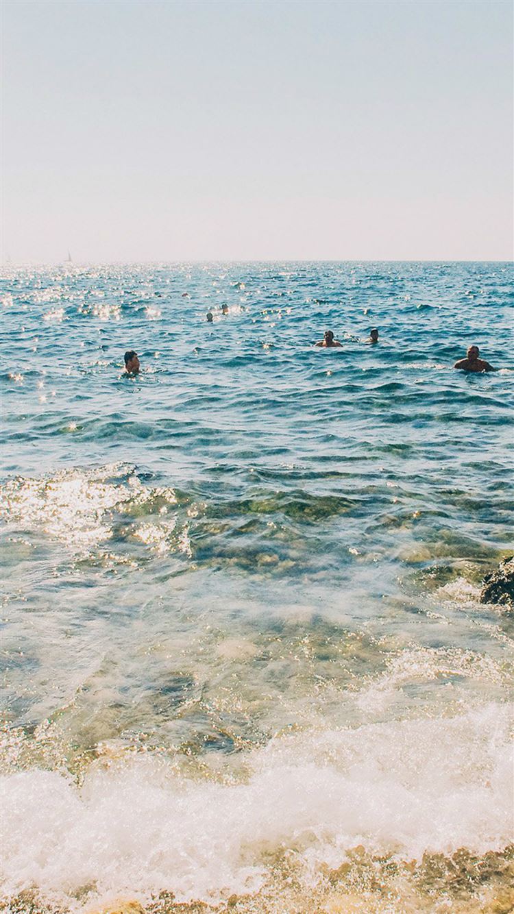 Beach Vacation Swim Ocean Sea Summer Nature iPhone 8 Wallpaper Free Download