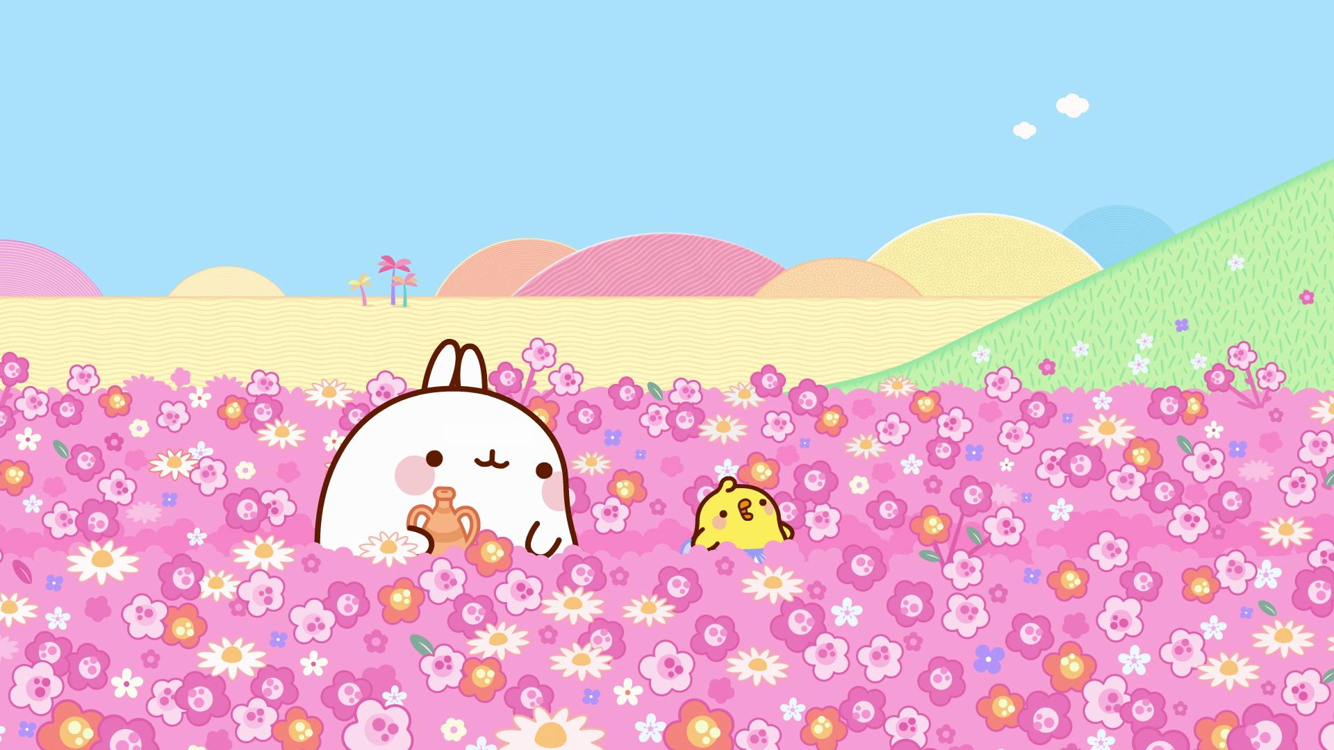 Wallpapers Molang Molang Wallpaper Animal Wallpaper Pink Wallpaper ...