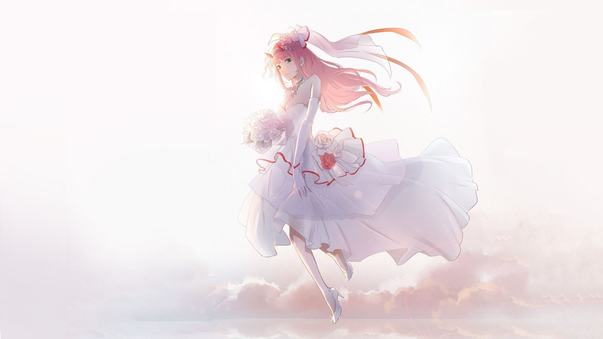 zero two HD wallpaper, desktop pc, laptop, mac, iphone, ipad, android mobiles, tablets, windows phone