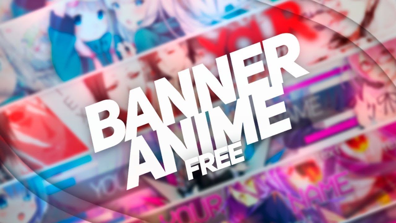 Premium Vector | Anime youtube banner design template