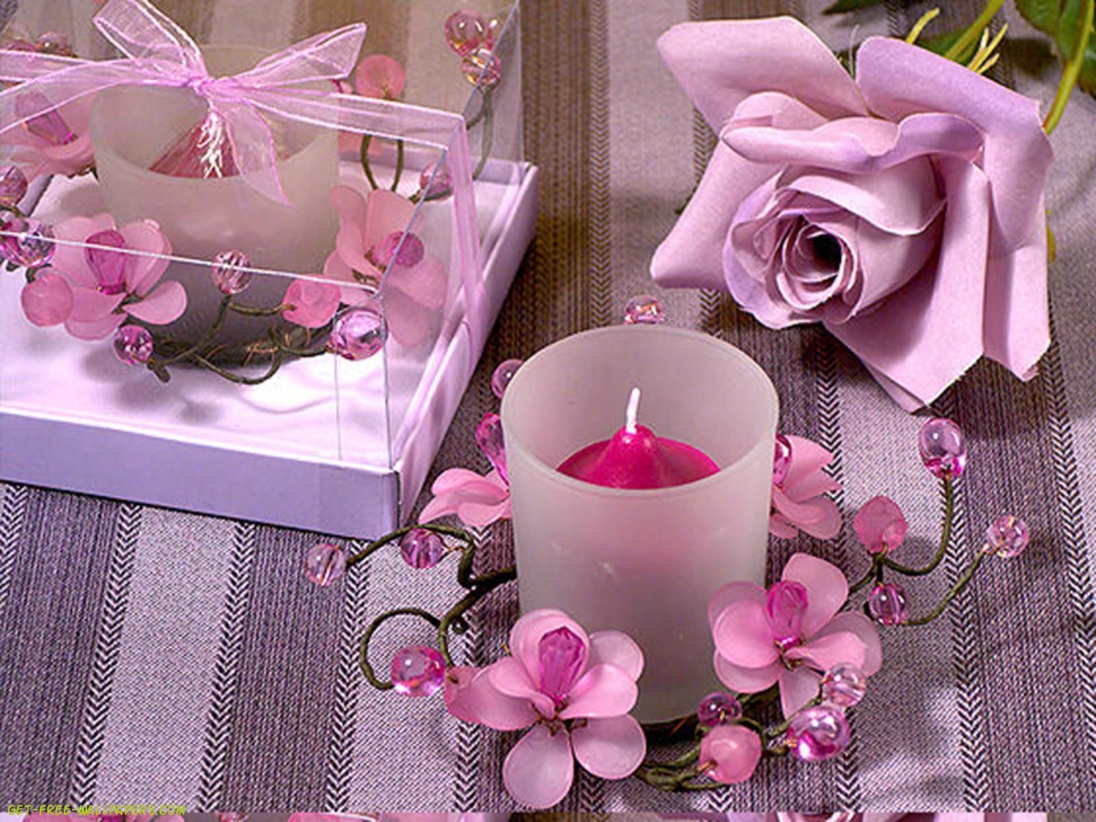 розовые свечи фото