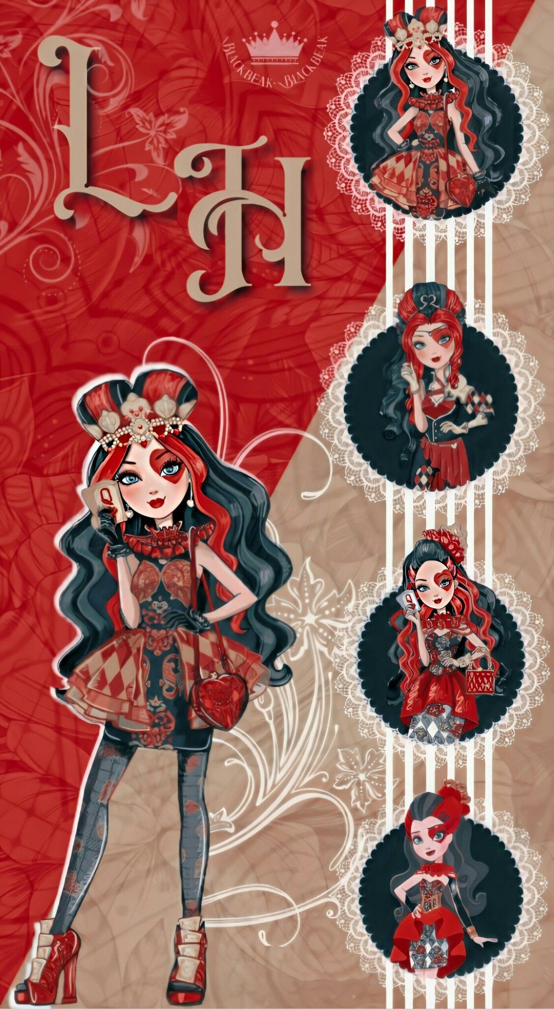 Wallpaper png Lizzie Hearts. Desenhos de personagens da disney, Wallpaper bonitos, Desenhos para perfil