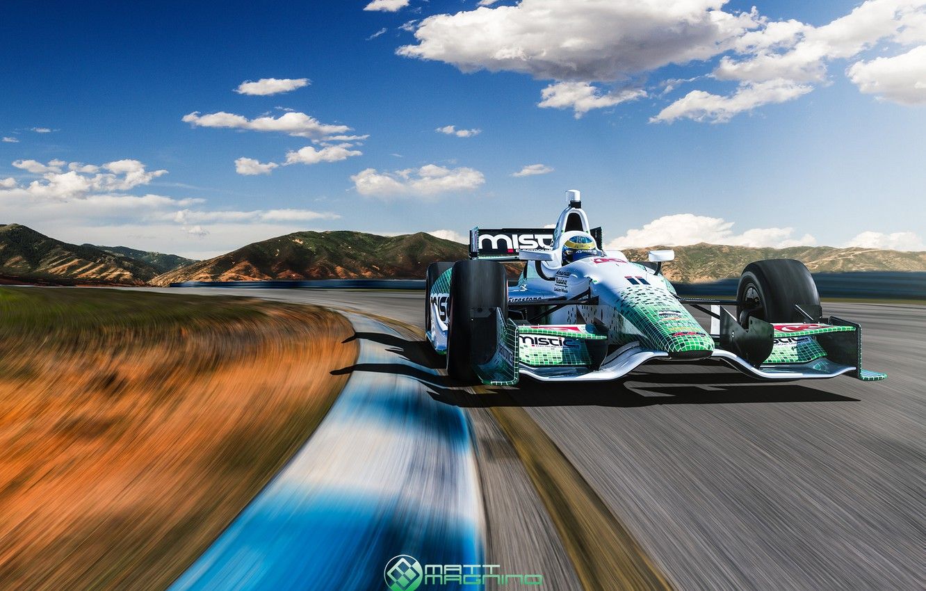 Wallpaper track, the car, in motion, race, IndyCar image for desktop, section спорт