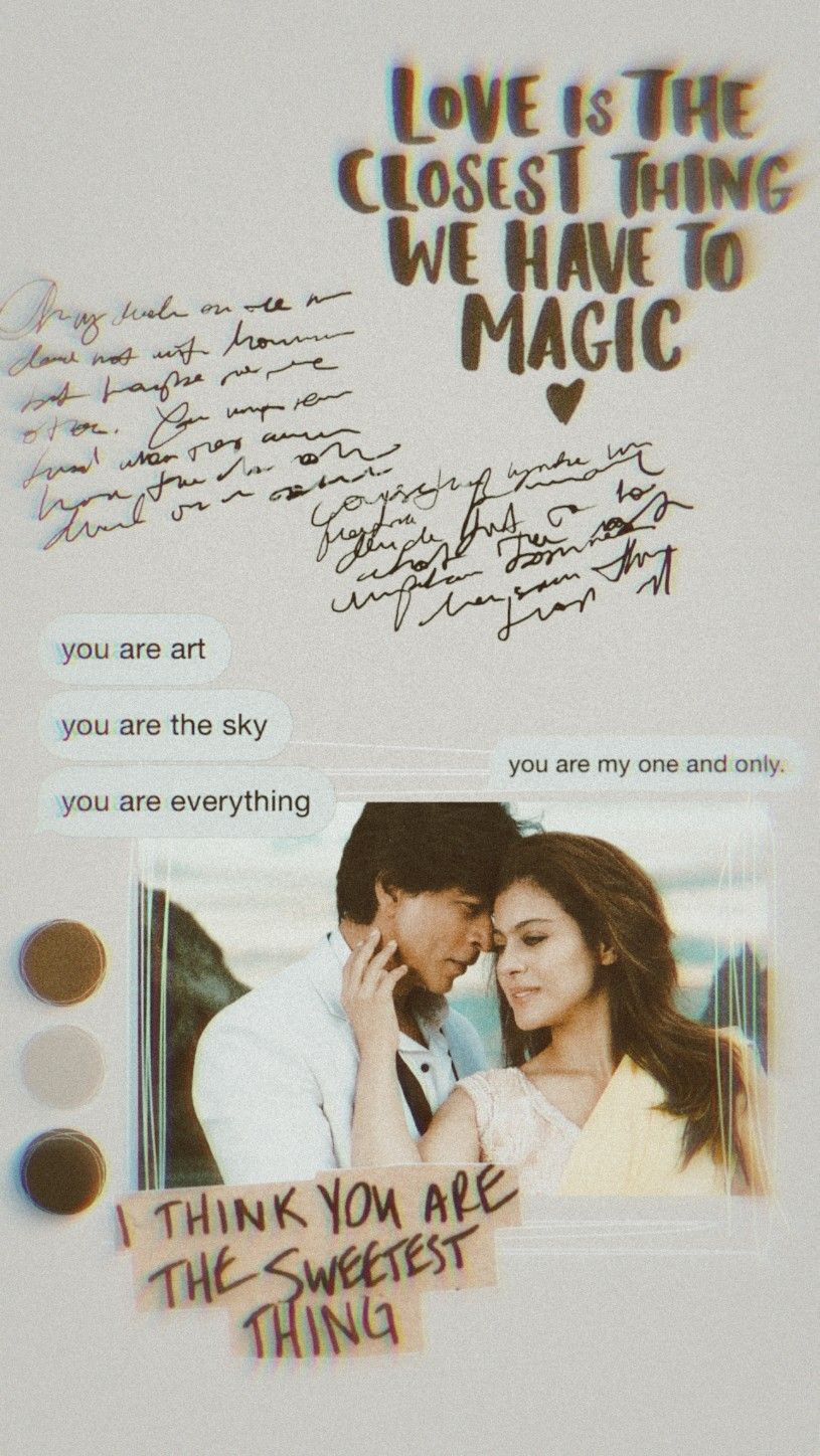 SRK .KAJOL. BOLLYWOOD AESTHETIC WALLPAPER. DDLJ. BOLLYWOOD HD WALLPAPER. Shahrukh khan, Shahrukh khan and kajol, Vintage bollywood