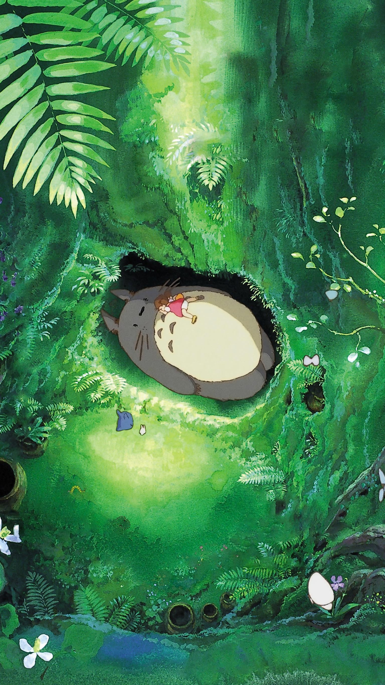 My Neighbor Totoro (1988) Phone Wallpaper. Moviemania. Studio ghibli poster, Ghibli art, Studio ghibli background