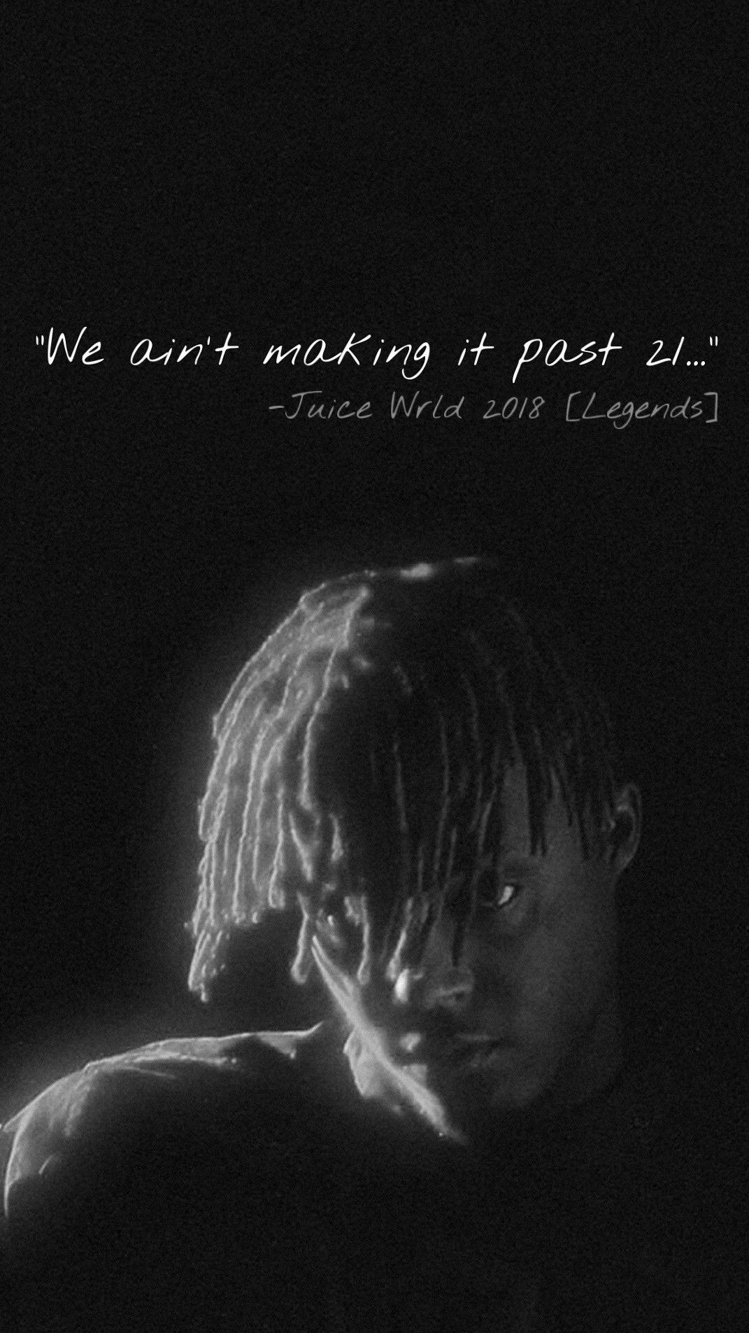 Wallpaper Daily - “All legends fall in the making” Juice WRLD. So many idols have passed in recent years and it's so sad but also amazing to see what impact they