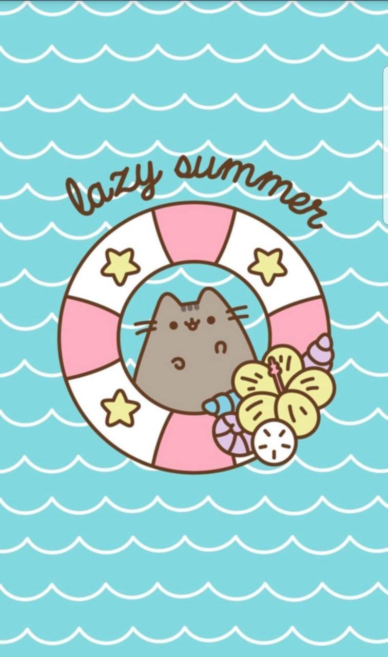 Pusheen Lazy Summer Wallpaper by Mocha_Kitty_94. Pusheen cute, Pusheen cat, Cute cat wallpaper