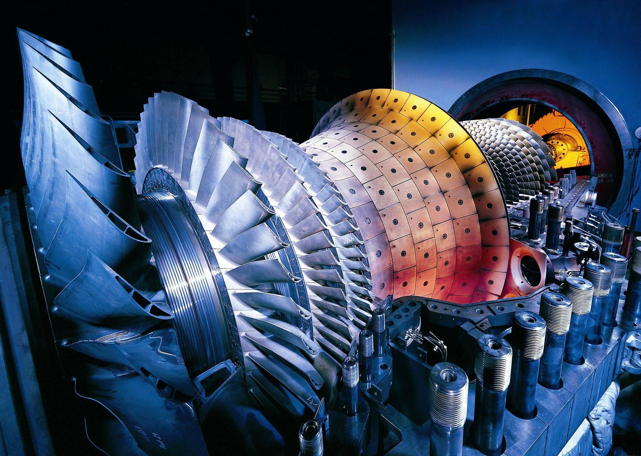 Siemens Gas Turbine [2157x1535]. Gas turbine, Turbine, Power plant