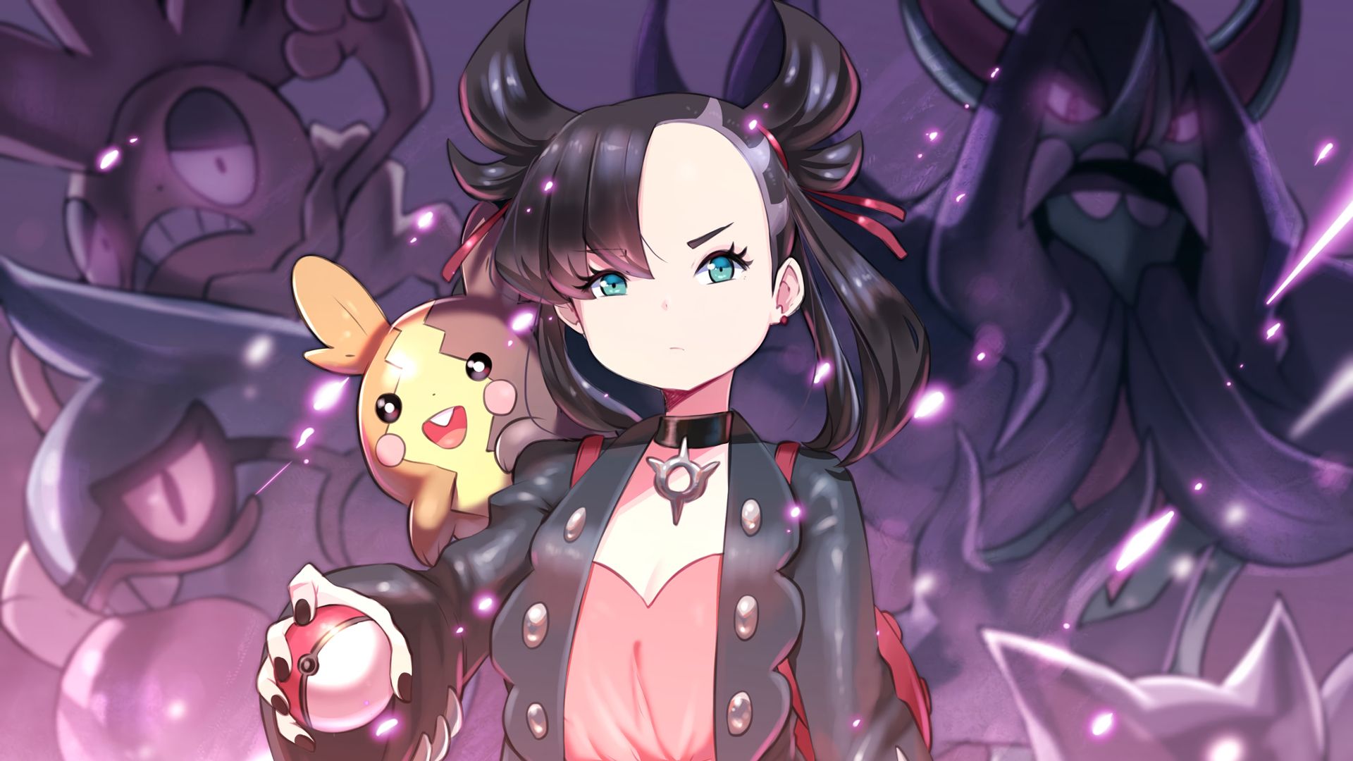 Marnie Morpeko Pokeball HD Pokemon Sword And Shield Wallpaper