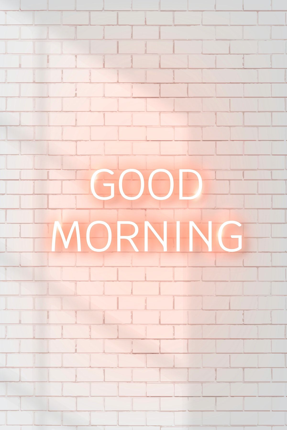 Download premium vector of Neon good morning word on brick wall vector. Morning words, Neon quotes, Neon words