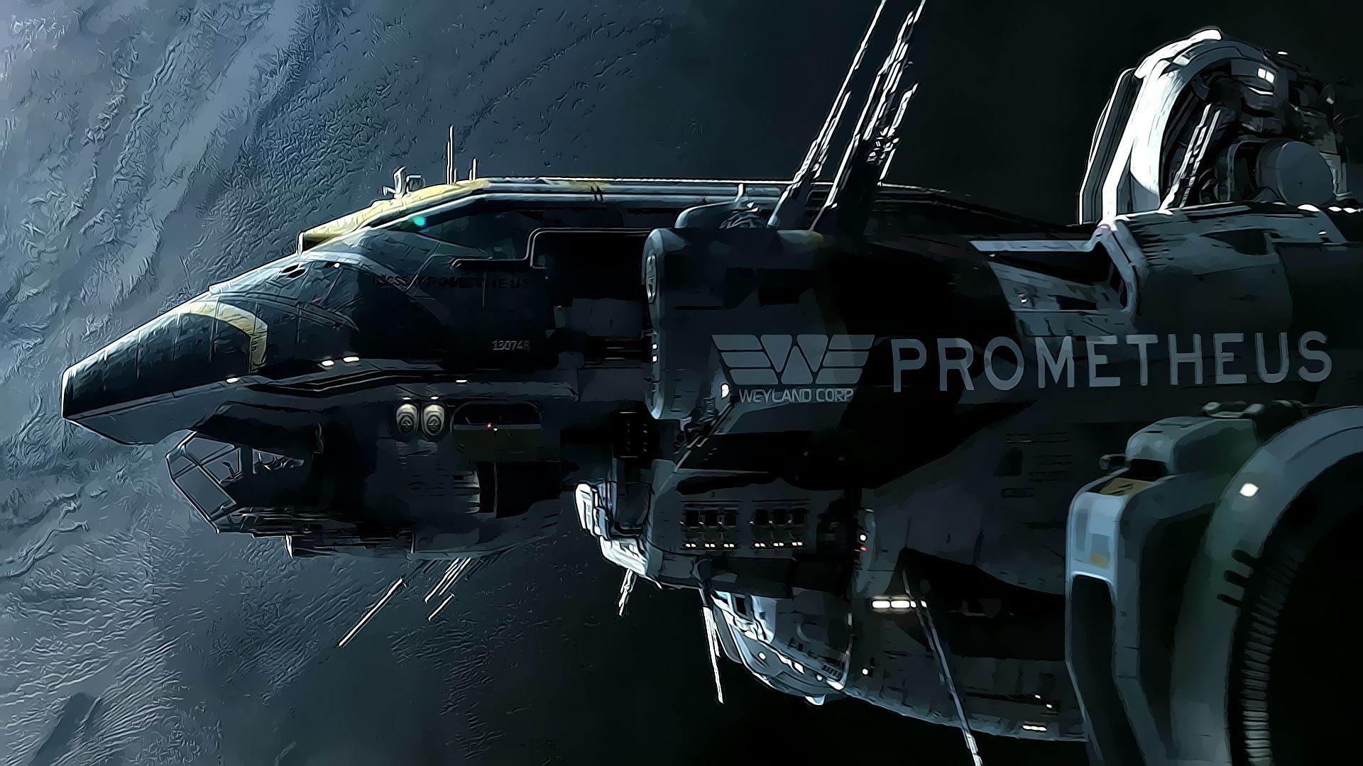 Prometheus (2012 film) Wallpaper: Prometheus Wallpaper. Prometheus movie, Movie wallpaper, Sci fi spaceships