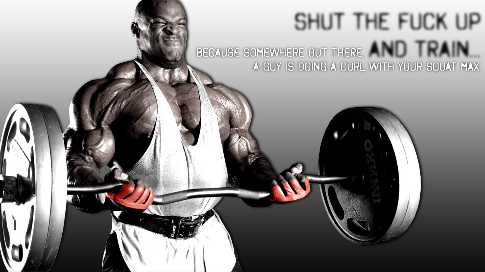 Bodybuilding Bodybuilder Curl Ronnie Coleman Weights Men Males