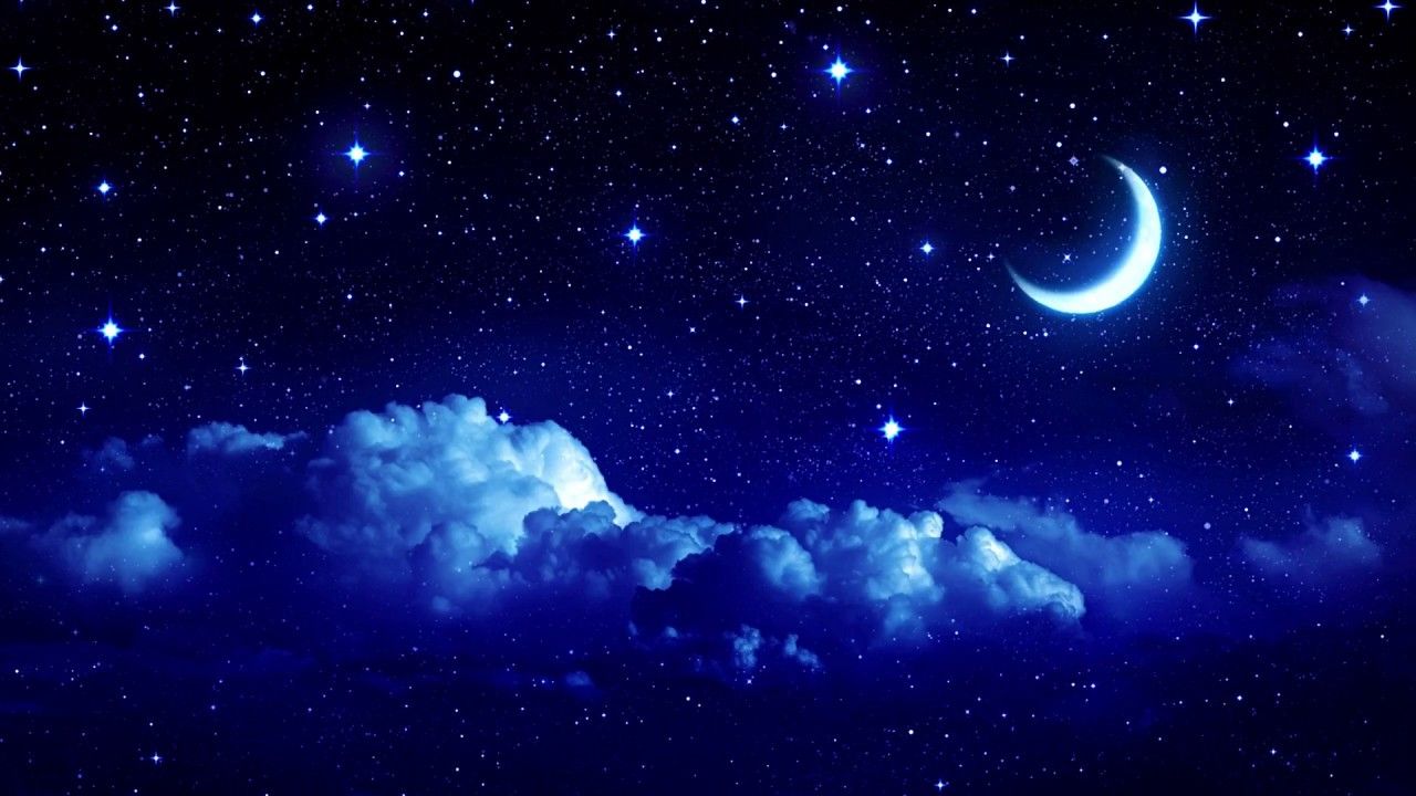 You want to sleep? You need help falling asleep? Listen to this, it will help! By listening to our relaxing music you wil. Sky moon, Star sky, Sky and clouds