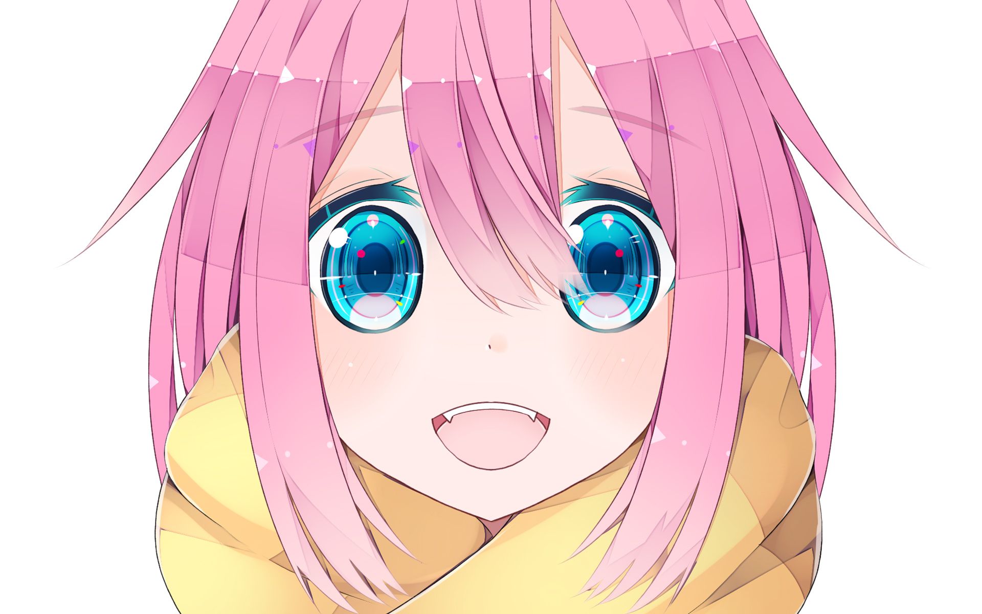 Download wallpaper Nadeshiko Kagamihara, portrait, manga, blue eyes, Yuru Camp for desktop with resolution 1920x1200. High Quality HD picture wallpaper