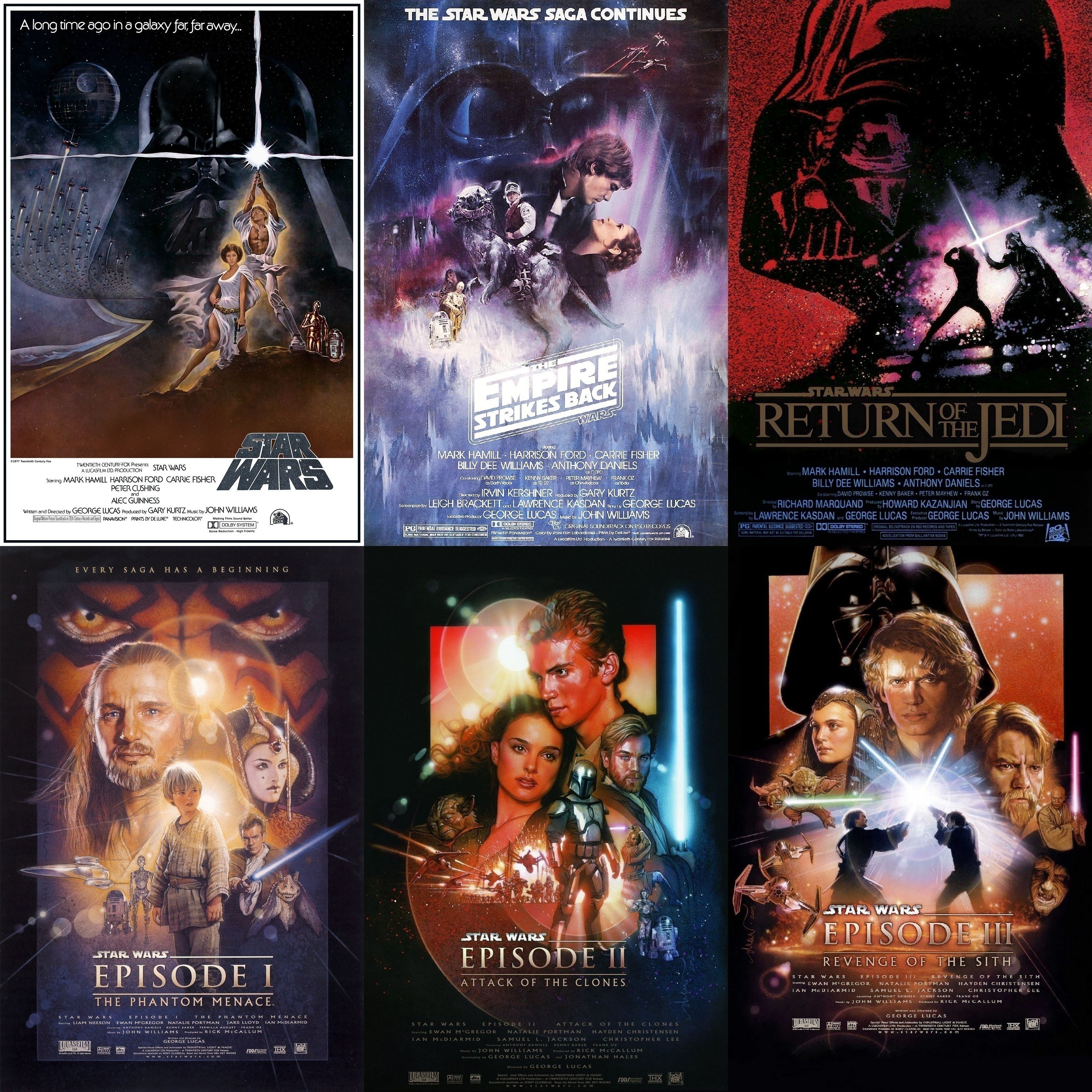 star wars movie posters 3000x3000 wallpaper