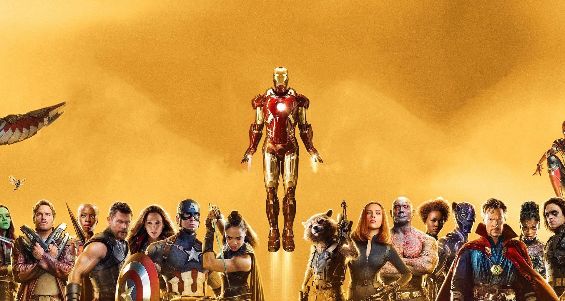 Superheroes, marvel cinematic universe, 10th anniversary wallpaper, HD image, picture, background, 95a3a5