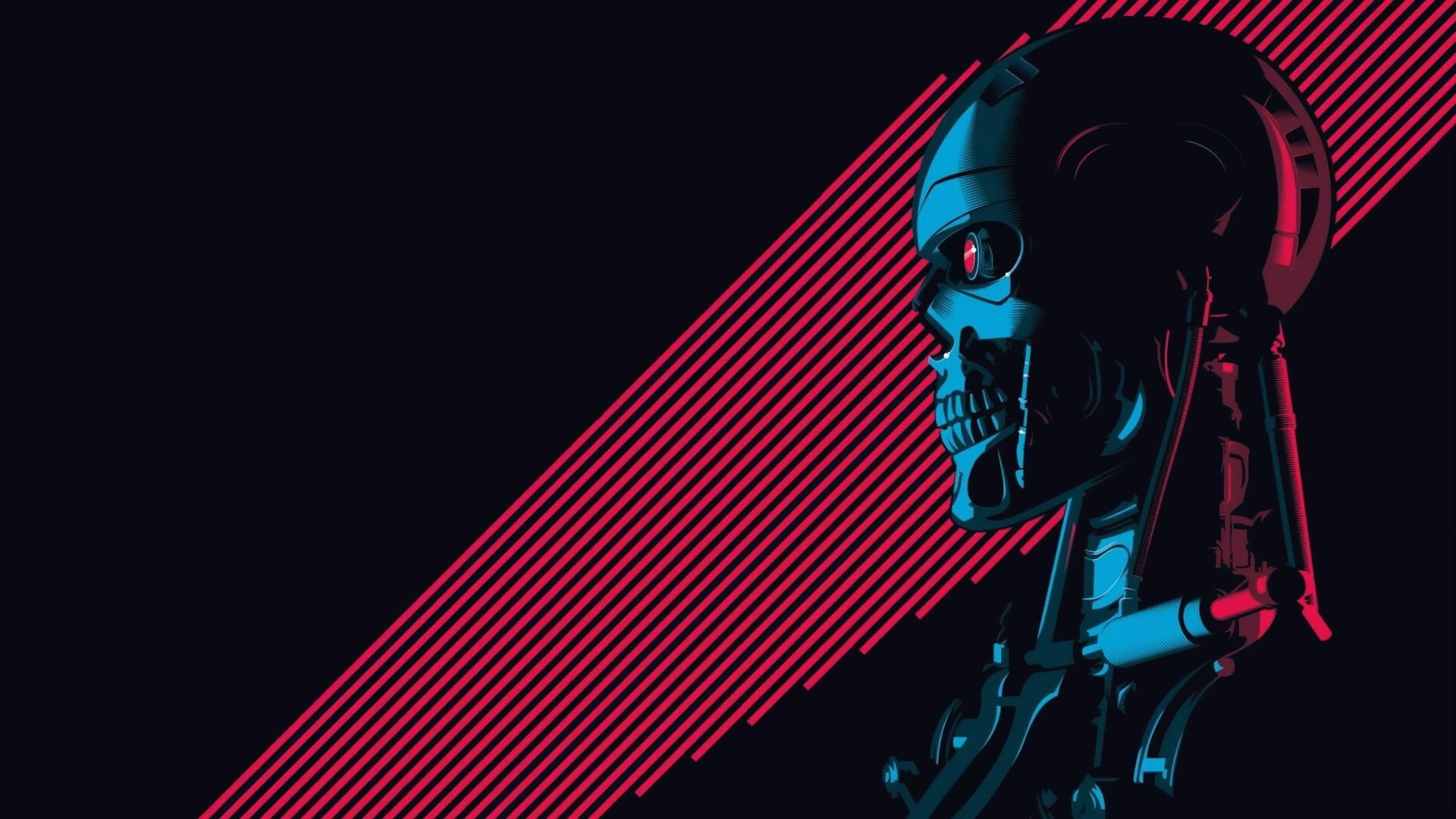 Terminator Illustration #artwork #Terminator #cyborg #movies Science Fiction #skull #T 800 P #wallpape. Terminator, HD Wallpaper, Watercolor Wallpaper Iphone