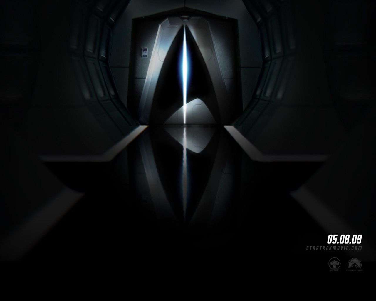 Wallpaper, monochrome, anime, symmetry, Star Trek, Star Trek movie, light, lighting, darkness, screenshot, computer wallpaper 1280x1024