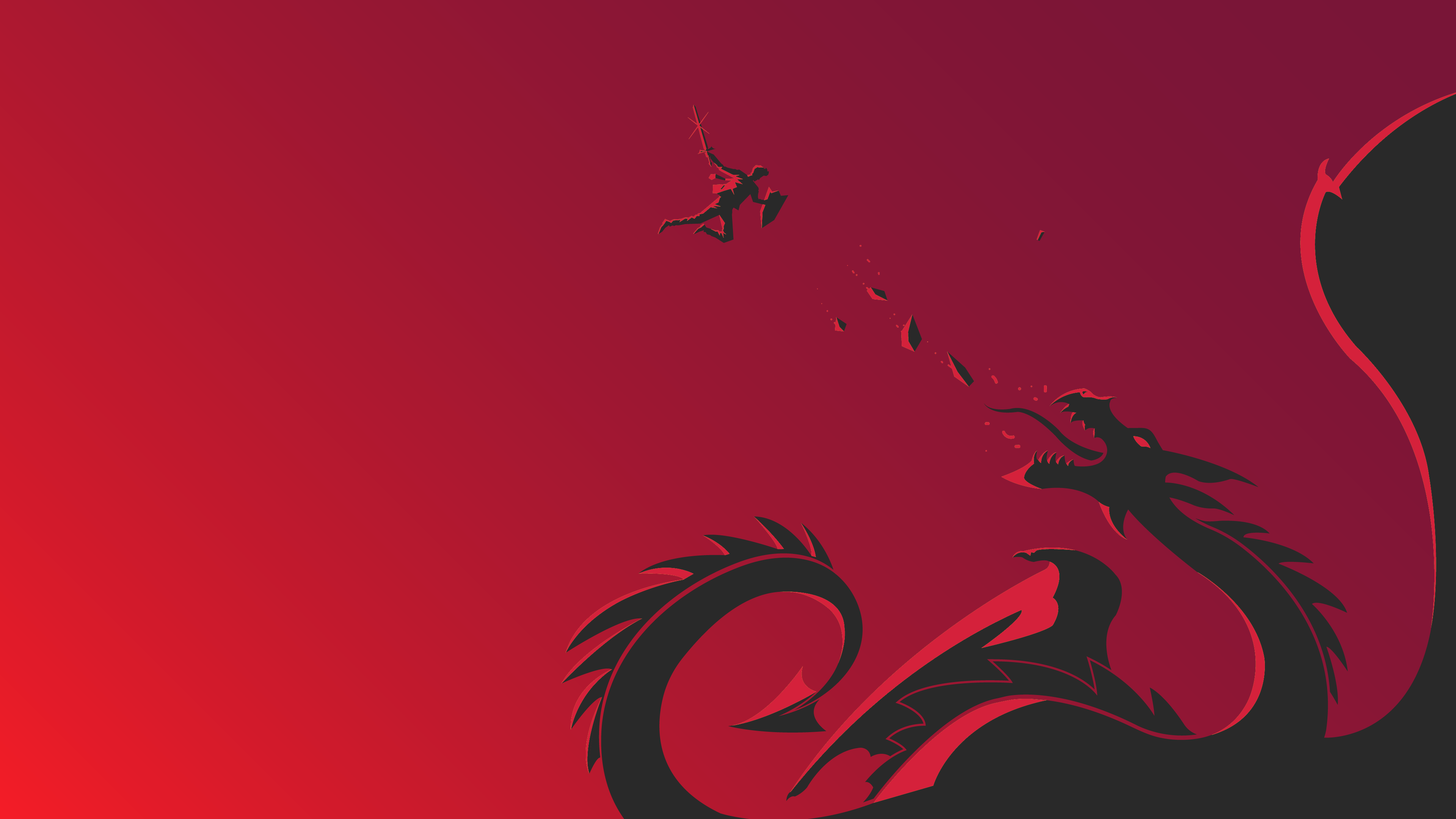 Background Red Gaming Wallpaper 4K