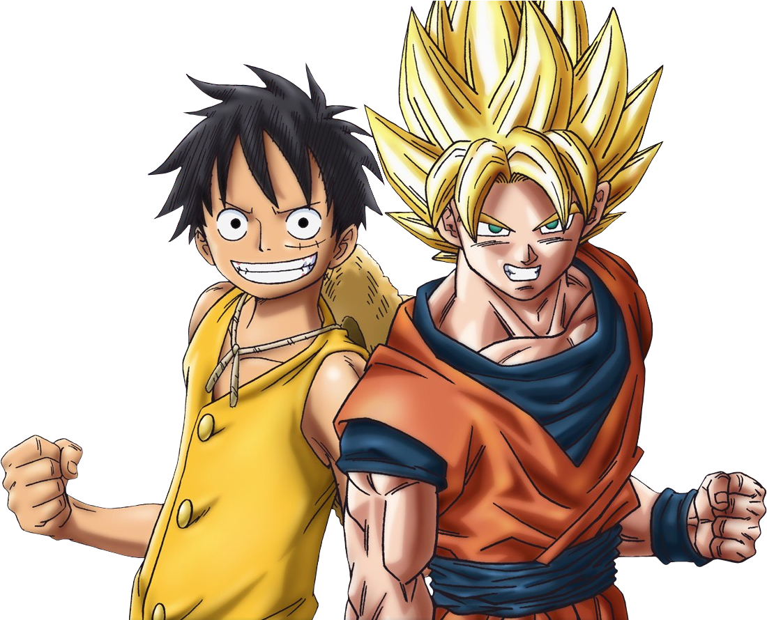 Dragon Ball Z Image Goku And Luffy HD Wallpaper And D Luffy And Son Goku, HD Png Download Size Transparent Png for free