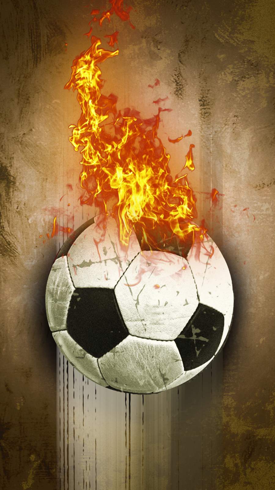 Flaming Soccer Ball iPhone Wallpaper Wallpaper, iPhone Wallpaper