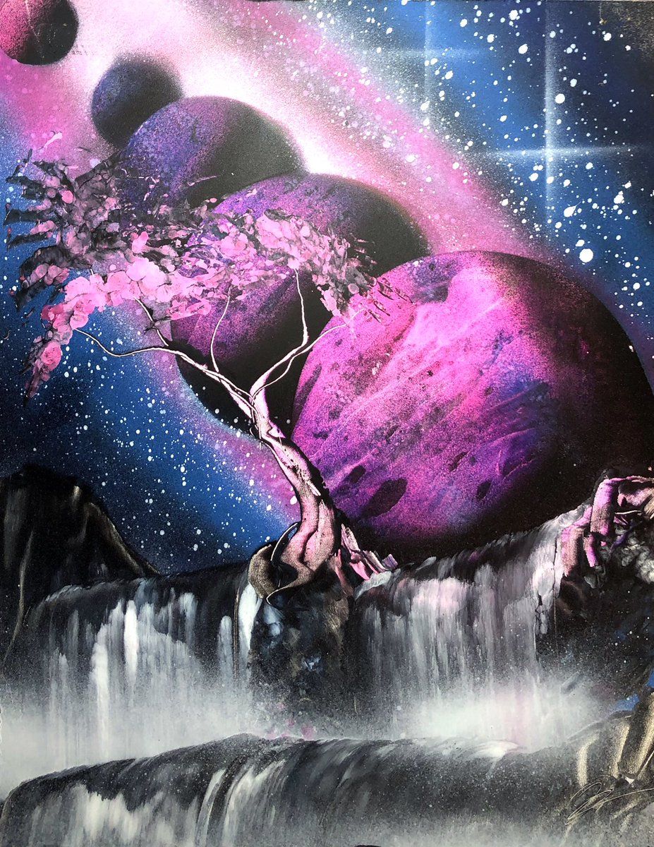 Nathan Salmon- Spray Paint Art My Field But If You Ever Need More Cool Space Planet Background Like The Menus Screen, I'm Your Man :). Also Have Loved The