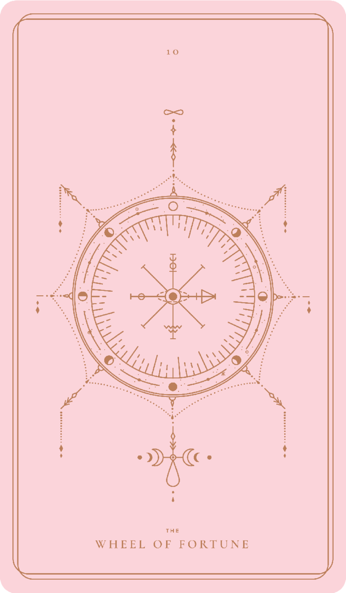 The Wheel Of Fortune. Tarot cards art, The moon tarot card, Tarot cards
