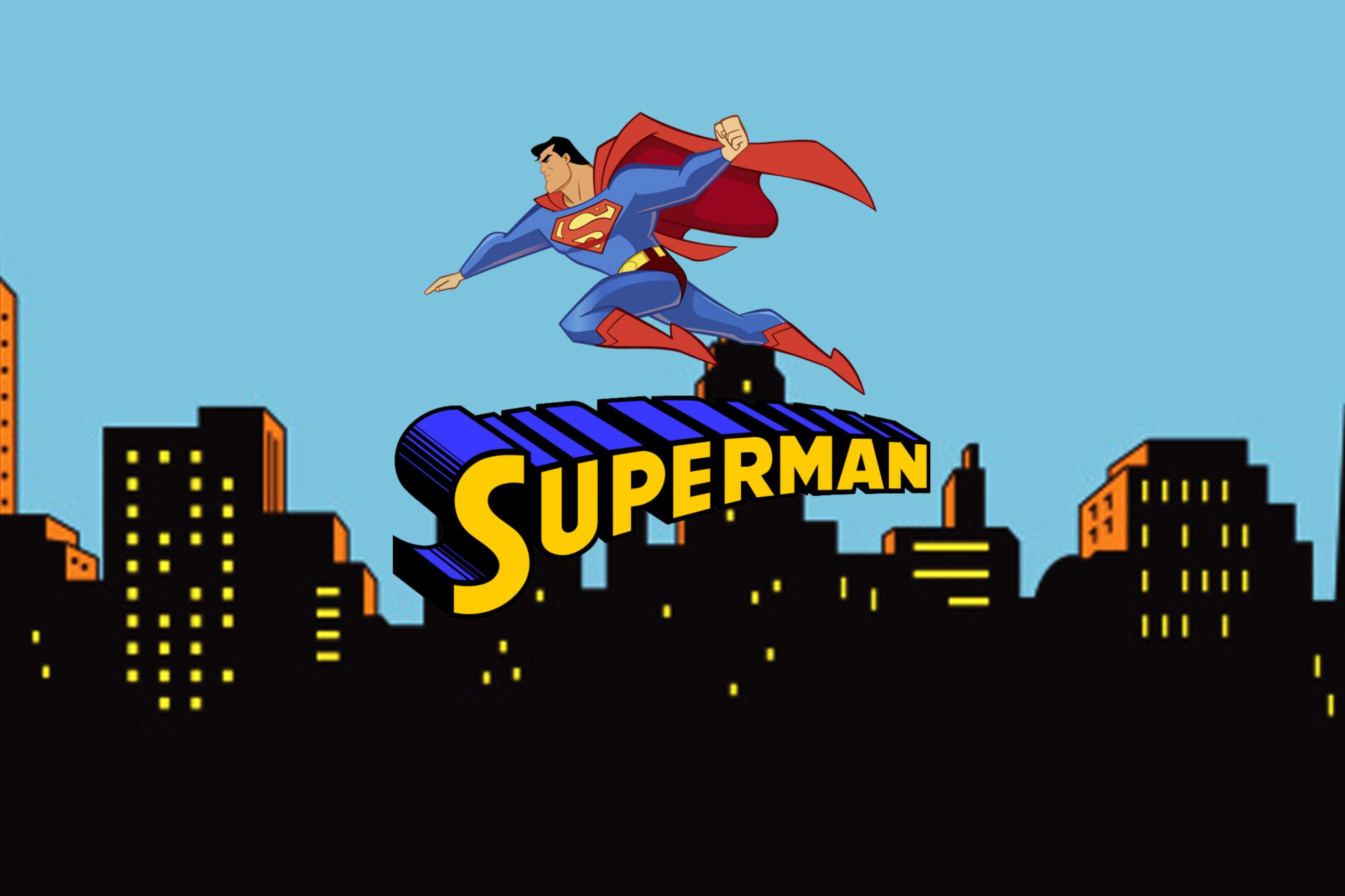 Landscape Superman Cartoon Wallpaper
